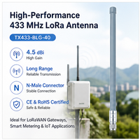 Antenne IoT LoRa 433 MHz Meshcore 433 MHz Meshtastic LoRaWAN Aérienne N Mâle pour Lecture de Compteur via Passerelle