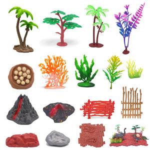 Accesorios para Mesa de Arena, Decoraciones de Animales de Granja, Dinosaurios, Palmeras, Volcán, Simulación Educativa para Niños - Product Image 1