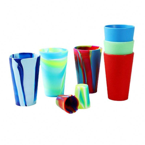 Vasos de Silicona Reutilizables, Resistentes, Portátiles, Clásicos, Promocionales, al por Mayor, No Tóxicos, de 350 ml y 600 ml, para Fiestas - Product Image 1