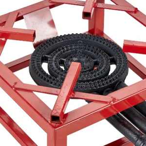 Nuovo modello di pittura rossa 3-Ring stufa ad alta potenza in ghisa bruciatore per Wok cottura portatile gpl/NG stufa per esterni - Product Image 3