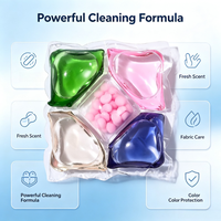 Lessive en perles granulées pour un nettoyage en profondeur, soin multi-effets des tissus, capsules à cinq compartiments 8g, dissolution rapide