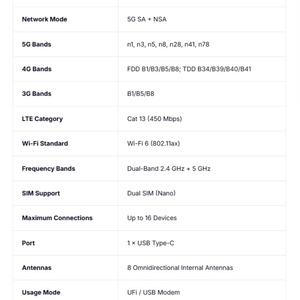 Original ZTE F50 Pro 5G Portable WiFi6 Wireless <b>Router</b> - Product Image 6