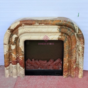 Cornice per Caminetto in Marmo Rosso di <span class=keywords><strong>Brescia</strong></span>, Elemento Architettonico in Pietra su Misura per Interni di Lusso - Product Image 5