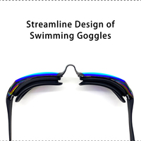 Lunettes de natation anti-buée de haute qualité avec protection UV, sangle en silicone souple, lentilles en PC, écologiques, taille adulte