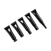 Tube souple en plastique noir de 10 ml à 20 ml pour appliquer crème pour les yeux, anticernes, fond de teint - Mini-tubes cosmétiques avec plusieurs options de bouchons