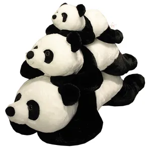 Custom Design Schattige Steek Pluche Speelgoed Groothandel Gewogen Knuffel Panda Pluche Speelgoed Gezelschapsdieren