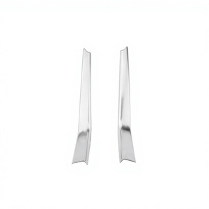 Tira decorativa para portavasos de consola central de coche, acero inoxidable, textura de fibra de carbono plateada, para Mercedes-Benz ML GL GLS GLE - Product Image 1