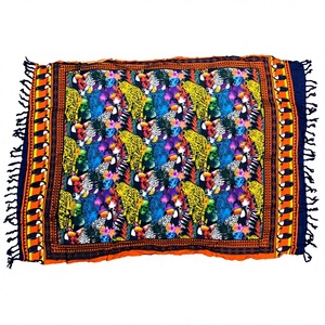 Tropical Toucan Animal Print Polyester <b>Sarong</b> Unisex Summer Beach Pareo Asia Pacific Islands Casual Cover Up - Product Image 1