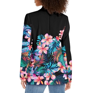 China Factory Supply Niedriger Preis Kunden spezifischer Druck auf Anfrage Polynesian Hawaiian Pattern Damen anzüge <span class=keywords><strong>Blazer</strong></span> Damen Bedruckter <span class=keywords><strong>Blazer</strong></span> - Product Image 5
