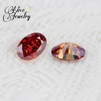 Magnifique Bijou en Moissanite Rouge Grenat, Diamant Libre, Cabochon Ovale, Forme Œuf, Pierre Libre en Moissanite, Pierre Centrale, Vente en Gros