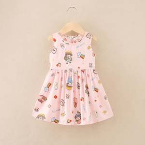 Loses Kleid Kinder Freizeit kleidung Neues Blumenmuster Sommer baumwolle für den Säuglings druck 1-6 Jahre Baby Mädchen Kinder Mädchen - Product Image 3
