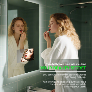 Ai Powered thông minh Gương phòng tắm với đèn LED Wifi <span class=keywords><strong>Bluetooth</strong></span> loa màn hình cảm ứng gương TV Android OS cho phòng tắm vanities - Product Image 4