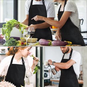 Hot Bán Dành Cho Người Lớn Phụ Nữ Trẻ Em Biểu Tượng Tùy Chỉnh In Thăng Hoa Trống Bông Vải Polyester Không Thấm Nước Làm Sạch BBQ Nhà Bếp Đầu Bếp Tạp Dề - Product Image 6