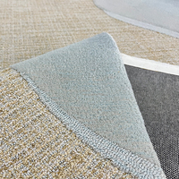 Tapis de luxe sur mesure, tufté à la main, résistant au feu, en laine de Nouvelle-Zélande, avec fil doré et mélange de soie de bambou, pour villa et hôtel de luxe modernes