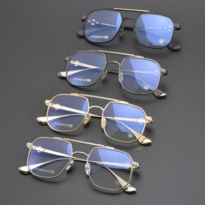 CH8222 Pilot Polygon puro lusso <span class=keywords><strong>occhiali</strong></span> <span class=keywords><strong>da</strong></span> <span class=keywords><strong>vista</strong></span> <span class=keywords><strong>trasparente</strong></span> oro nero montature di lusso <span class=keywords><strong>da</strong></span> uomo di design <span class=keywords><strong>da</strong></span> donna <span class=keywords><strong>occhiali</strong></span> di moda - Product Image 2