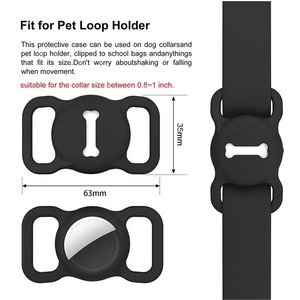 Support de collier pour AirTag en silicone imperméable, étui de protection pour Apple AirTag, anti-perte, traceur GPS pour chiens et chats - Product Image 2