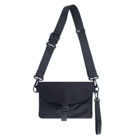 Aangepaste Groothandel Crossbody Tassen Heren Afneembare Flap Mini Zwart High Street Multifunctionele Portemonnees Telefoon Hiphop Trendy