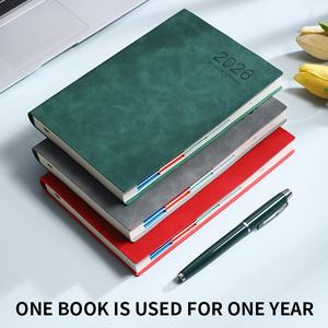 Agenda Diaria Personalizada 2026, Tamaño B5, Cuero Sintético, Cosido con Hilo, 150 <span class=keywords><strong>Hojas</strong></span>, Planificador <span class=keywords><strong>de</strong></span> Autodisciplina, <span class=keywords><strong>Calendario</strong></span> Español, Inglés, Regalo - Product Image 3