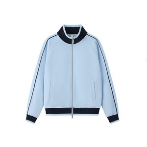 Couleur contrastée lourde Raglan <span class=keywords><strong>col</strong></span> montant Double fermeture éclair sweat hommes automne et hiver <span class=keywords><strong>manteau</strong></span> décontracté - Product Image 3