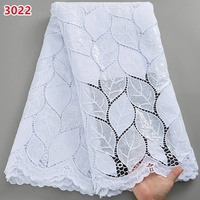 Tissu en dentelle africaine bleue à sequins 3022 en gros, dentelle guipure de haute qualité 2022, dernière dentelle française en cordon pour fêtes et mariages