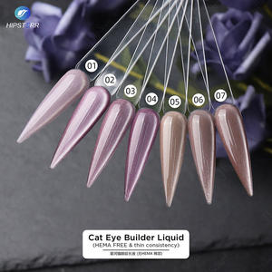 Gel de construction magnétique effet œil de chat lisse en bouteille, compatible LED et UV, pour ongles, fournitures de salon de manucure - Product Image 1