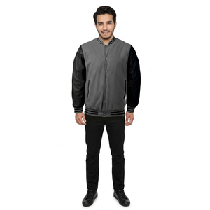 FINER THREADS Customizable Reversible Varsity <b>Jacket</b> <b>for</b> <b>Men</b> & Women Breathable 100% Cotton Winter College <b>Baseball</b> <b>Jacket</b> - Product Image 1