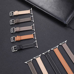 Mini bracelets de montre en cuir véritable pour <span class=keywords><strong>apple</strong></span> <span class=keywords><strong>Watch</strong></span> 10 bracelet blanc 49 46 45 44 42 41 40 38 mm14mm pour bracelets Hermes Double Tour - Product Image 6