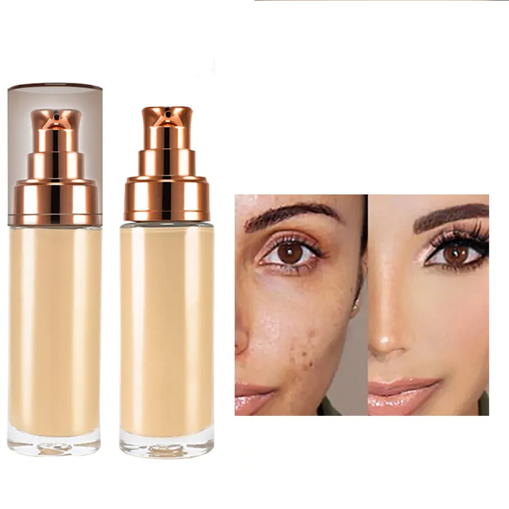 HXY's own brand of high-quality concealer matte foundation makeup is suitable for all skin types, waterproof foundation
