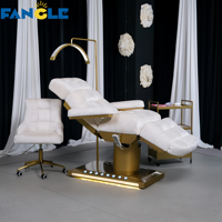 Lit de beauté à 3 moteurs, lit de massage électrique, lit de luxe incurvé pour extensions de cils, lits d'extension de cils, lit facial de salon - Vente chaude