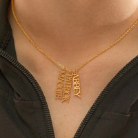 Collier en Chaîne de Corde en Acier Inoxydable EMANCO, Pendentif Personnalisé avec Nom, Bijoux Casual pour Femmes, Vente en Gros, Dropshipping