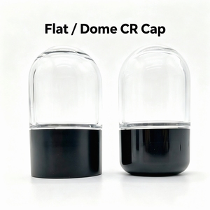 Barattolo in Vetro a Cupola Personalizzato da 3,5g con Coperchio Nero a Prova di Bambino, Contenitore in Vetro da 3oz 4oz <span class=keywords><strong>per</strong></span> Conservazione di <span class=keywords><strong>Erbe</strong></span> e Fiori Secchi - Product Image 2