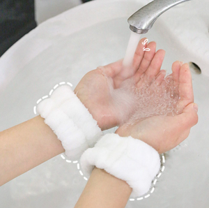 Lavage du visage dragonne absorbant artefact lavage <span class=keywords><strong>bras</strong></span> manchette anti-humidité bracelet manches sport sueur absorbant poignet garde - Product Image 3