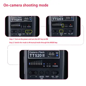 High Compatibility Built-in Flash Trigger Godox TT520II Photography Camera Flash