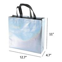 Sac fourre-tout personnalisé tnt éco réutilisable rose doré métallisé laminage paillettes brillant cadeau de Noël non tissé shopping