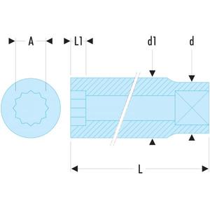 FACOM - J.9/16 3/8'' inch <b>12</b>-<b>point</b> <b>sockets</b> - EAN 3148510277608 HAND <b>SOCKETS</b> 3/8" - Product Image 2
