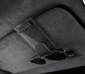Clip de support de lunettes de soleil pour pare-soleil avant avec porte-lunettes en cuir pour BMW Série 5 Série 7 X3 X5 F85 F20 F21 F30 F35 F80 - Product Image 3