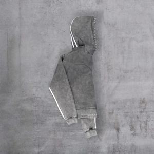 Sudaderas con Capucha para Hombre, Corte Cuadrado, con Rayas, Estilo Vintage, Lavado Ácido, con Cremallera, Desgastadas - Product Image 3