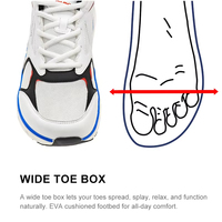 Chaussures de marche légères et confortables avec soutien de la voûte plantaire, idéales pour la gym et l'extérieur, baskets plates de course pieds nus pour hommes aux pieds larges