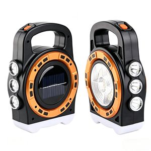 Solar-powered portable flashlight, USB rechargeable, COB waterproof, suitable for tents, LED camping, and searchlights. - Product Image 2