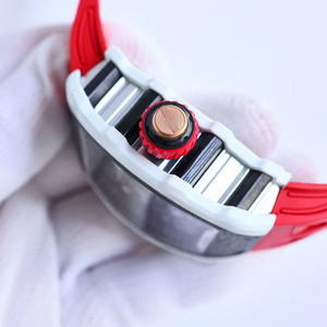 High-<b>end</b> designer custom-made carbon fiber dial power reserve display Tonneau-shaped Tourbillon men's sports watch - Product Image 4