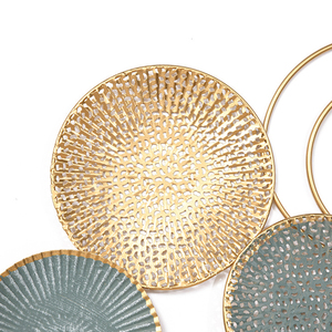 Decorazione personalizzata <span class=keywords><strong>In</strong></span> <span class=keywords><strong>Metallo</strong></span> Vintage Oro Macrame Della <span class=keywords><strong>Parete</strong></span> Sole Placcatura Art Hanging Scultura - Product Image 4