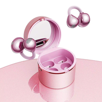 Meilleures ventes M197 Écouteurs sans fil à clipser Or rose, Casque audio à oreille ouverte avec affichage LED de la puissance, Emballage personnalisé