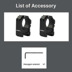 วงแหวนยึดกล้องเล็ง ACUMETA Bastion Aluminum Tactical สำหรับท่อขนาด 30 มม. ความสูง 1.25 นิ้ว สำหรับอุปกรณ์เล็งกลางแจ้ง (สีดำ) - Product Image 5