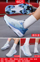 Chaussures de course tendance pour femmes avec logo personnalisé, lacets, maille respirante, blanc et noir, chaussures de mode