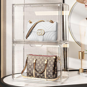 Tas tangan wanita, kotak penyimpan barang, tas Display magnetik akrilik bening - Product Image 3