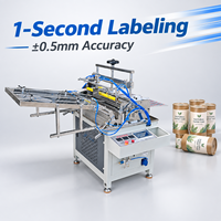 Machine d'étiquetage automatique à colle thermofusible pour boîtes rondes en carton HLT-TB500 650 840