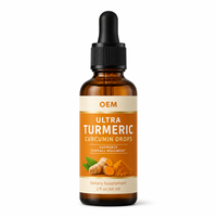 Fabricant de compléments alimentaires en marque blanche : Gouttes de curcuma et curcumine, formule personnalisée, huile MCT, extrait de poivre noir (OEM/ODM)
