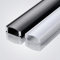 Profilé LED en aluminium avec diffuseur opale, embouts et clips, cadre mince en alliage d'aluminium pour caisson lumineux LED