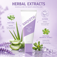 Crème dépilatoire à base de plantes OEM ODM 100g, parfum naturel, douce, indolore, action rapide pour les jambes et le corps des femmes