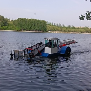 Bateau de nettoyage d'algues aquatiques pour lacs et rivières, coque en acier, moteur diesel, capacité de charge de 8 tonnes, bateau de croisière <span class=keywords><strong>à</strong></span> vendre - Product Image 1
